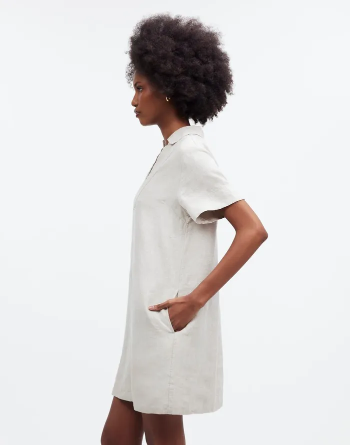 Women Dresses Madewell VNeck Mini Dress In 100 Linen