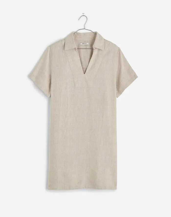 Women Dresses Madewell VNeck Mini Dress In 100 Linen
