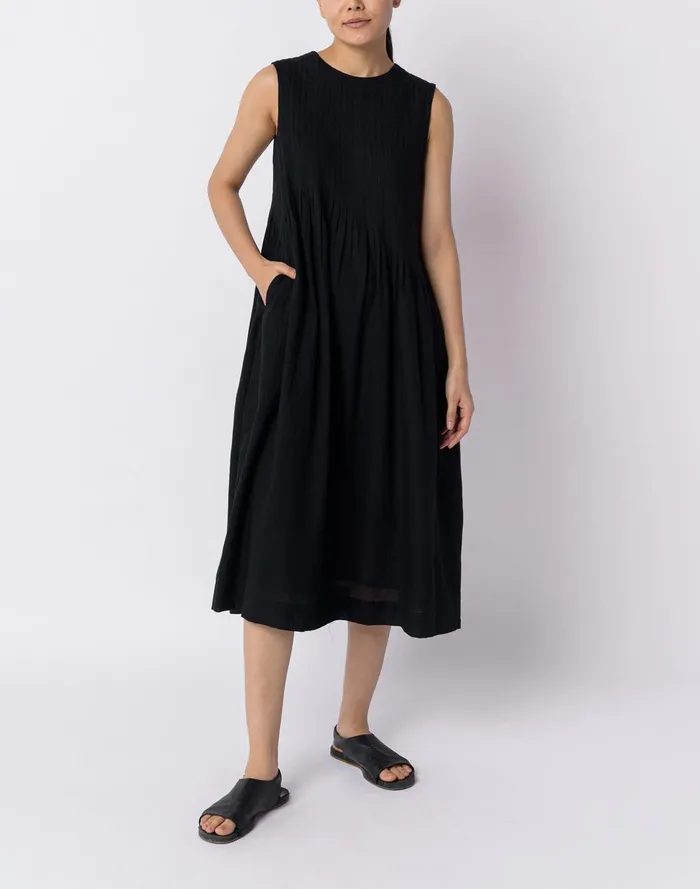 Women Dresses Madewell World Of Crow Black Cotton Minimal Dress