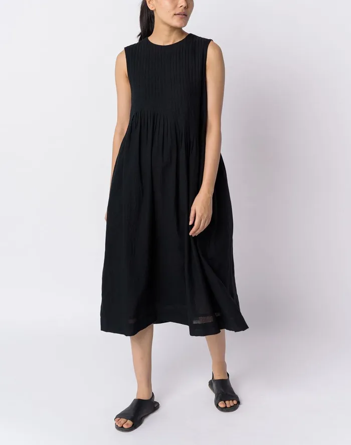 Women Dresses Madewell World Of Crow Black Cotton Minimal Dress