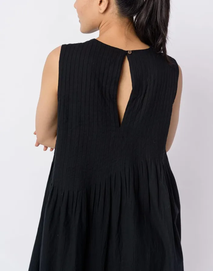 Women Dresses Madewell World Of Crow Black Cotton Minimal Dress