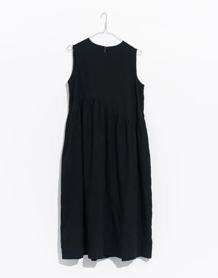 Women Dresses Madewell World Of Crow Black Cotton Minimal Dress