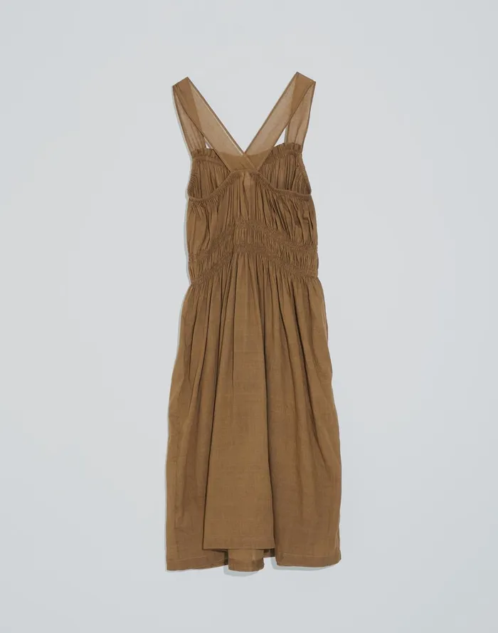Women Dresses Madewell World Of Crow Caramel Brown Midi Dress