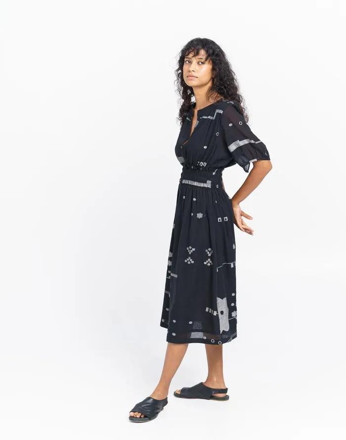 Women Dresses Madewell World Of Crow Elasticated Waist Midi Dress