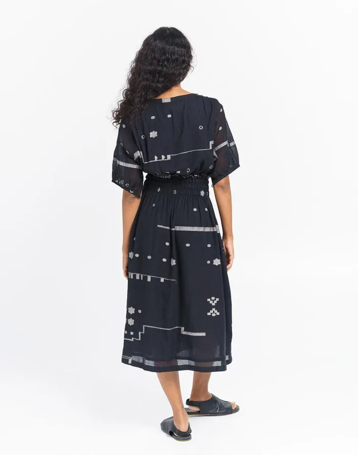 Women Dresses Madewell World Of Crow Elasticated Waist Midi Dress
