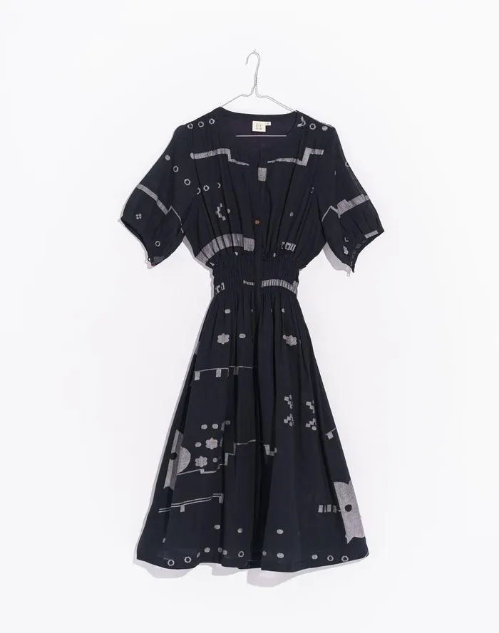 Women Dresses Madewell World Of Crow Elasticated Waist Midi Dress