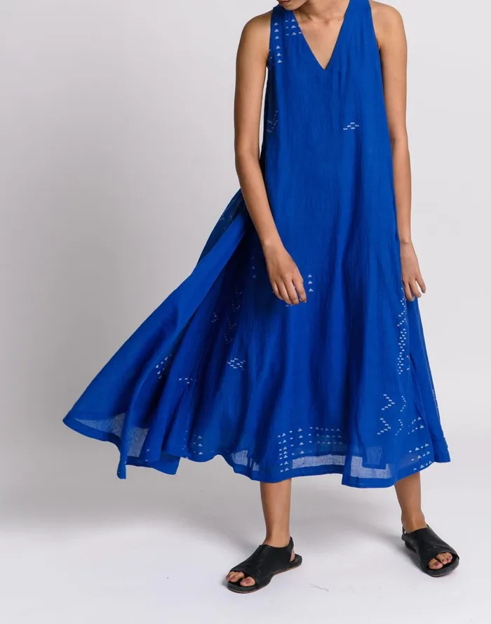 Women Dresses Madewell World Of Crow Holiday Dress In Cobalt