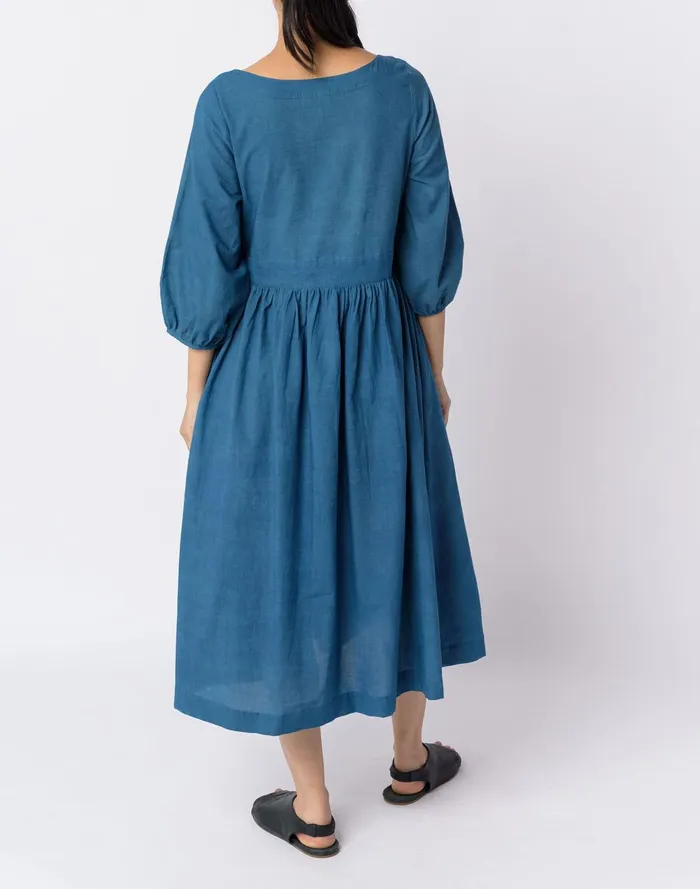 Women Dresses Madewell World Of Crow Indigo Gathered Midi Dress