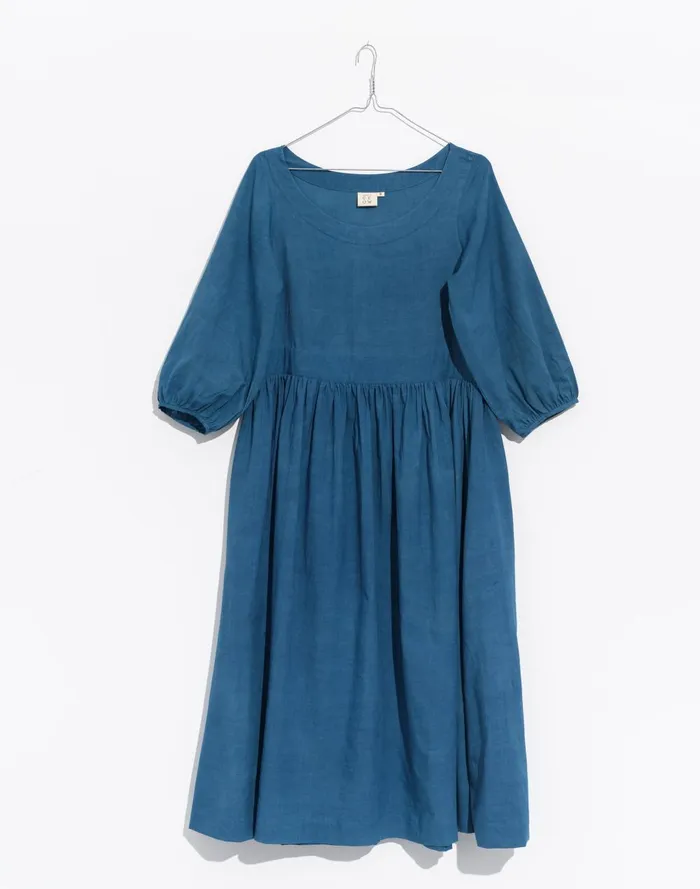 Women Dresses Madewell World Of Crow Indigo Gathered Midi Dress