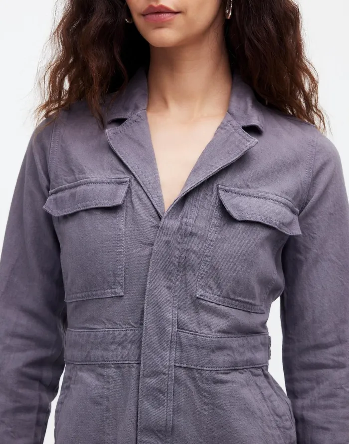 Women Dresses Madewell X MN Dye Studio Denim PatchPocket Mini Dress