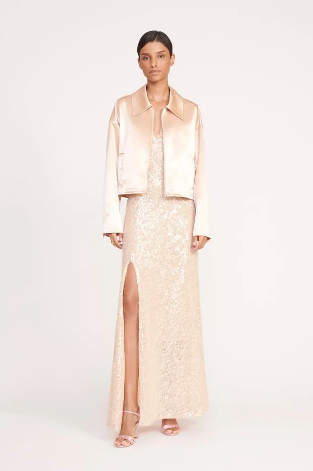 Women Dresses STAUD KEZIA DRESS BEIGE Women Dresses STAUD KEZIA DRESS BEIGE