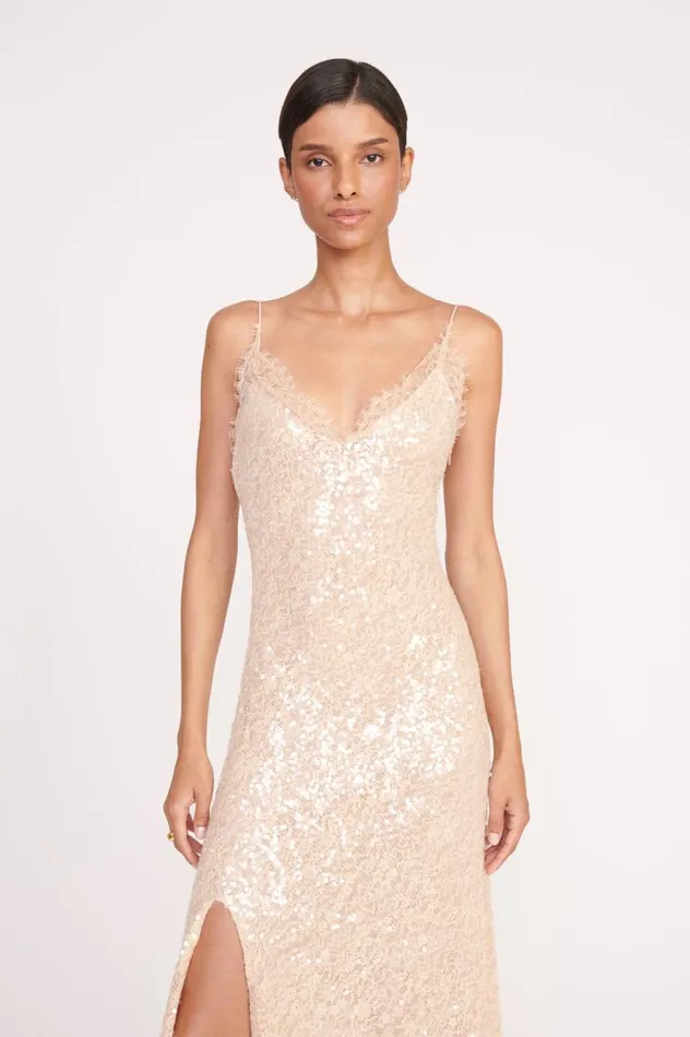Women Dresses STAUD KEZIA DRESS BEIGE Women Dresses STAUD KEZIA DRESS BEIGE