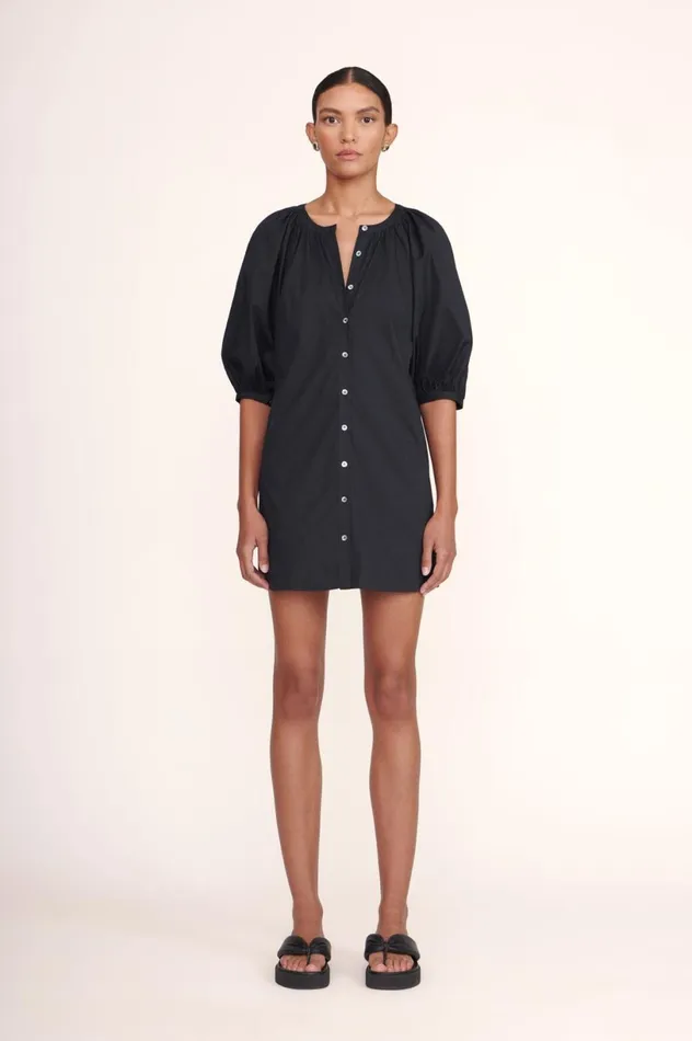 Women Dresses STAUD MINI VINCENT DRESS BLACK