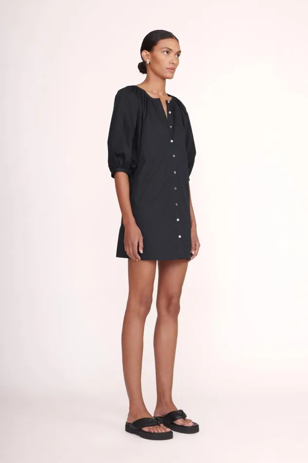 Women Dresses STAUD MINI VINCENT DRESS BLACK Women Dresses STAUD MINI VINCENT DRESS BLACK