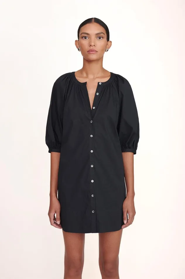 Women Dresses STAUD MINI VINCENT DRESS BLACK Women Dresses STAUD MINI VINCENT DRESS BLACK