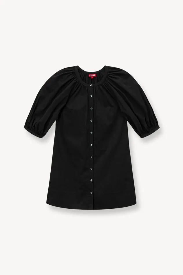 Women Dresses STAUD MINI VINCENT DRESS BLACK Women Dresses STAUD MINI VINCENT DRESS BLACK