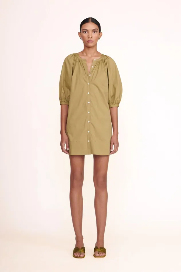 Women Dresses STAUD MINI VINCENT DRESS KHAKI