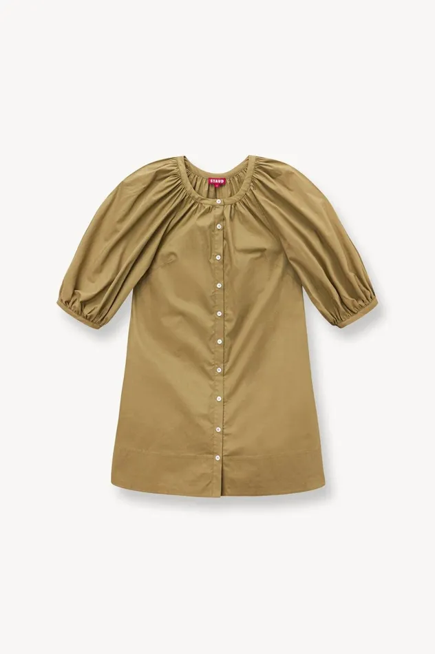 Women Dresses STAUD MINI VINCENT DRESS KHAKI Women Dresses STAUD MINI VINCENT DRESS KHAKI
