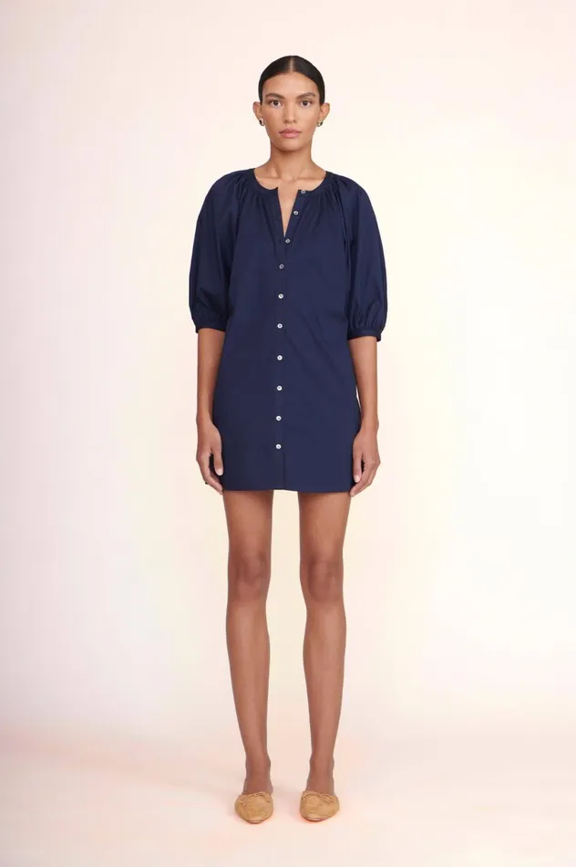 Women Dresses STAUD MINI VINCENT DRESS NAVY