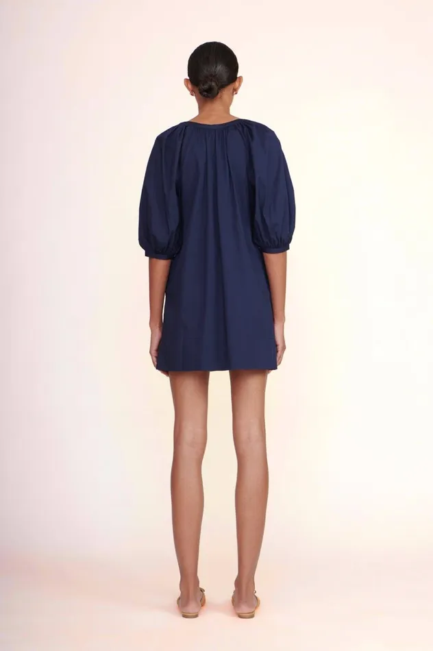 Women Dresses STAUD MINI VINCENT DRESS NAVY Women Dresses STAUD MINI VINCENT DRESS NAVY