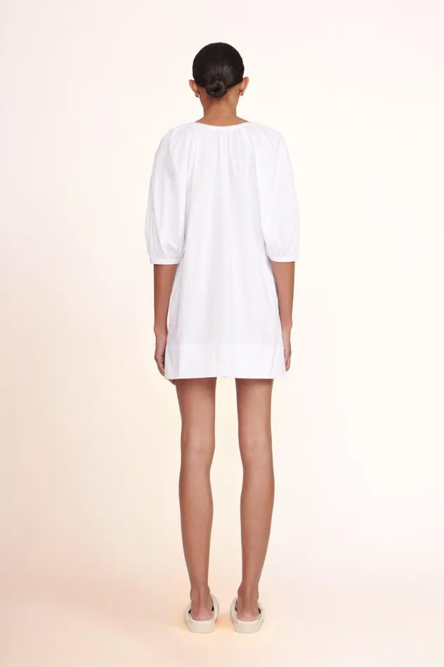 Women Dresses STAUD MINI VINCENT DRESS WHITE Women Dresses STAUD MINI VINCENT DRESS WHITE