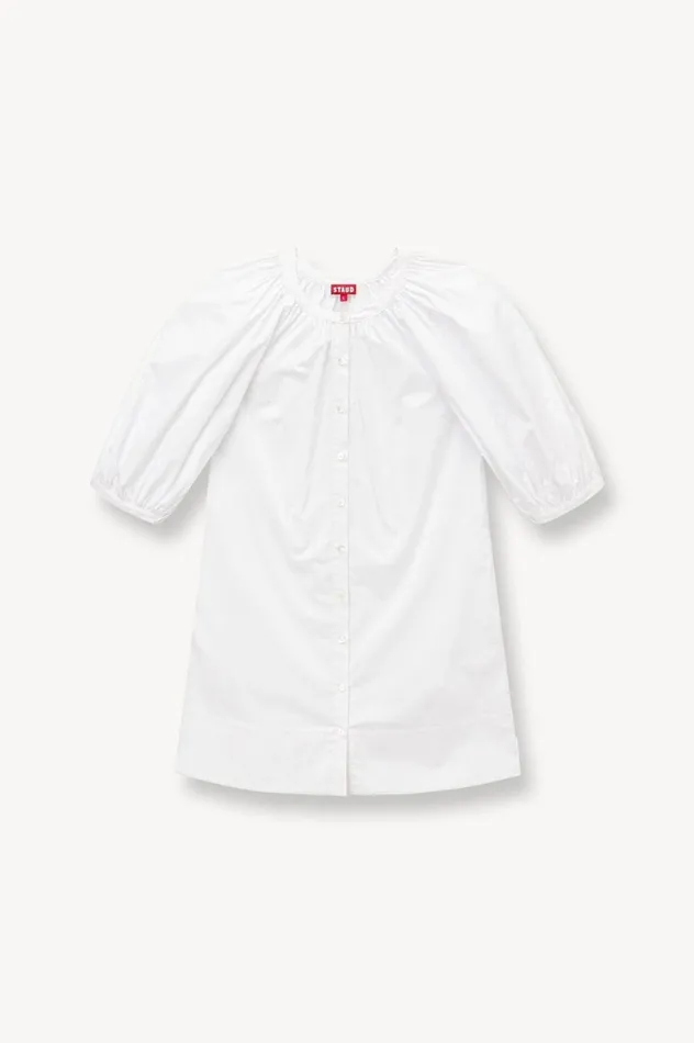 Women Dresses STAUD MINI VINCENT DRESS WHITE Women Dresses STAUD MINI VINCENT DRESS WHITE