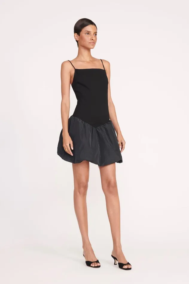 Women Dresses STAUD STAUD ABLEE DRESS BLACK Women Dresses STAUD STAUD ABLEE DRESS BLACK