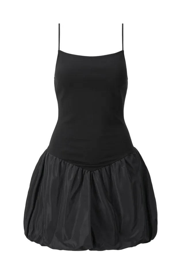 Women Dresses STAUD STAUD ABLEE DRESS BLACK Women Dresses STAUD STAUD ABLEE DRESS BLACK