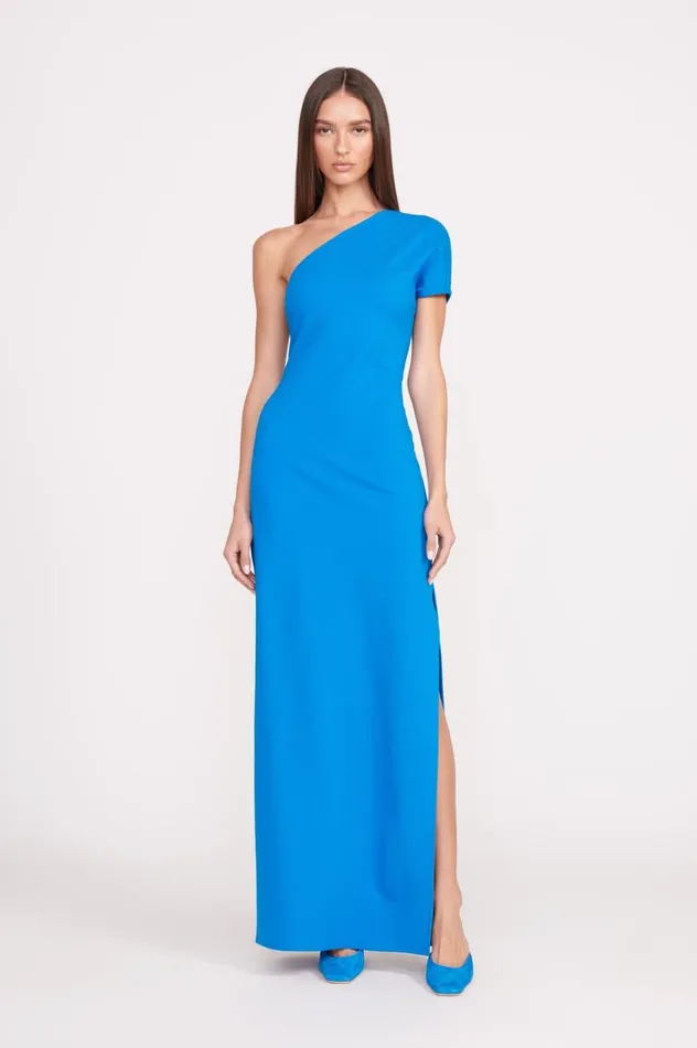 Women Dresses STAUD STAUD ADALYNN DRESS DIRECTOR BLUE