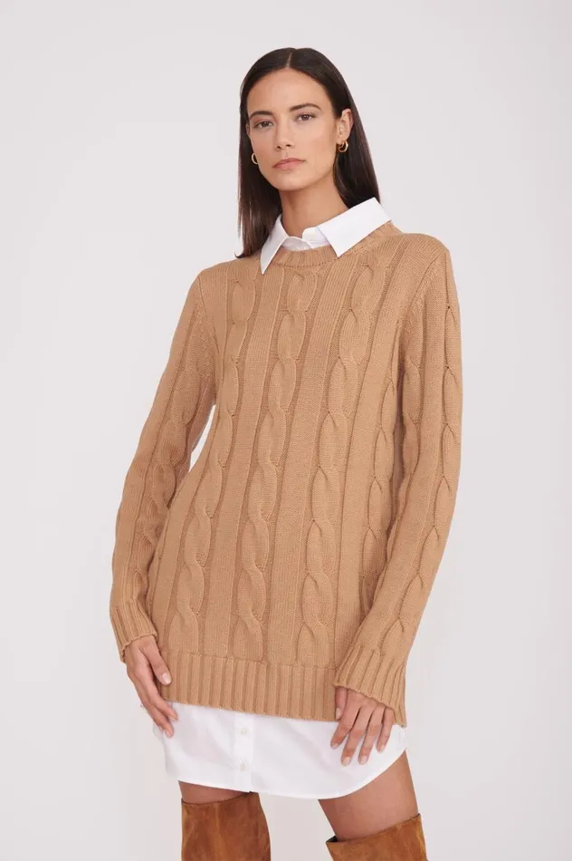 Women Dresses STAUD STAUD ALDRIN DRESS CAMEL WHITE Women Dresses STAUD STAUD ALDRIN DRESS CAMEL WHITE