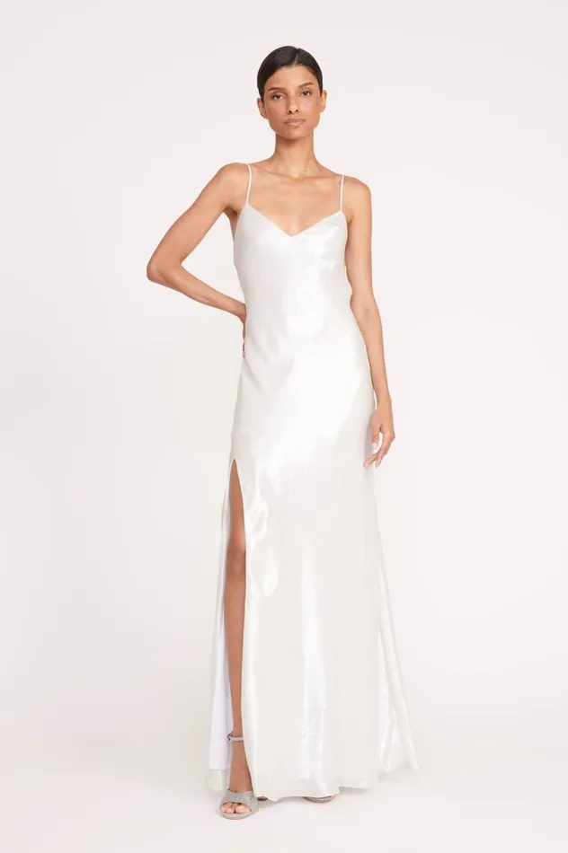 Women Dresses STAUD STAUD ALEXA DRESS SILVER