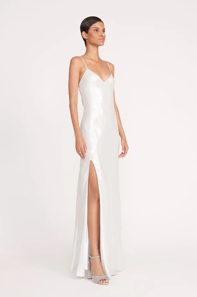 Women Dresses STAUD STAUD ALEXA DRESS SILVER Women Dresses STAUD STAUD ALEXA DRESS SILVER