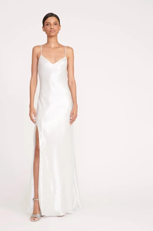 Women Dresses STAUD STAUD ALEXA DRESS SILVER Women Dresses STAUD STAUD ALEXA DRESS SILVER