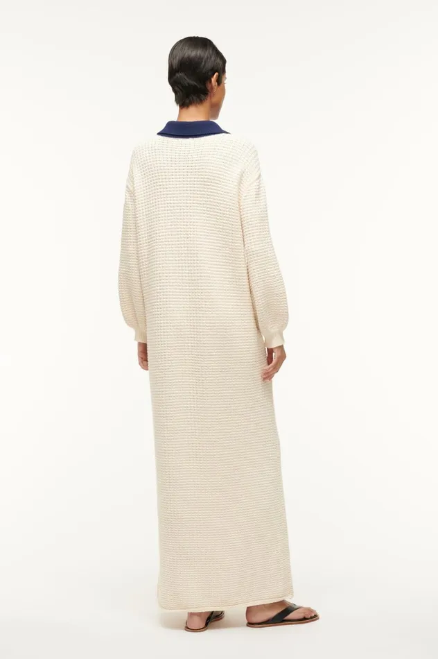 Women Dresses STAUD STAUD ALTEA DRESS IVORY NAVY Women Dresses STAUD STAUD ALTEA DRESS IVORY NAVY