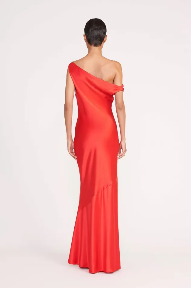 Women Dresses STAUD STAUD ASHANTI DRESS RED ROSE Women Dresses STAUD STAUD ASHANTI DRESS RED ROSE