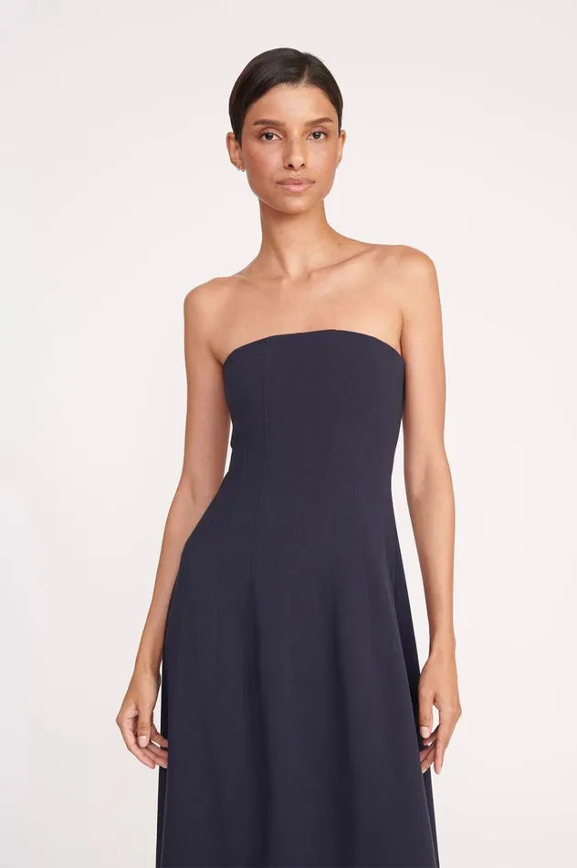 Women Dresses STAUD STAUD BENJAMIN DRESS NAVY Women Dresses STAUD STAUD BENJAMIN DRESS NAVY