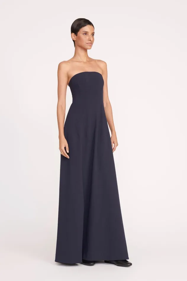Women Dresses STAUD STAUD BENJAMIN DRESS NAVY Women Dresses STAUD STAUD BENJAMIN DRESS NAVY