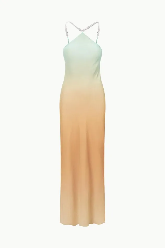 Women Dresses STAUD STAUD CADENCE DRESS CARIBBEAN OMBRE Women Dresses STAUD STAUD CADENCE DRESS CARIBBEAN OMBRE