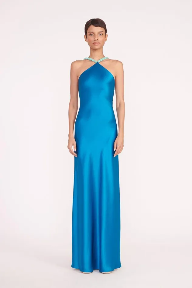 Women Dresses STAUD STAUD CADENCE DRESS ISLAND BLUE