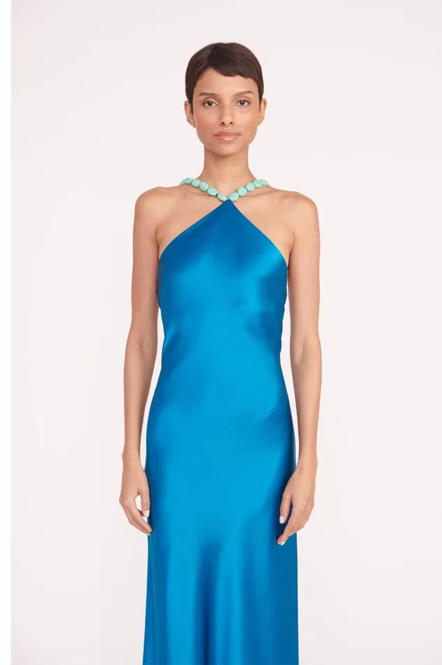 Women Dresses STAUD STAUD CADENCE DRESS ISLAND BLUE Women Dresses STAUD STAUD CADENCE DRESS ISLAND BLUE