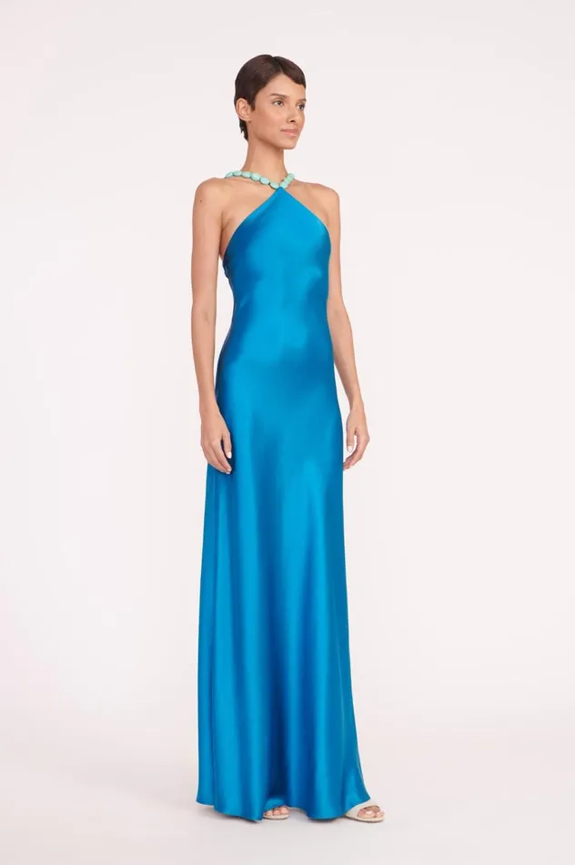 Women Dresses STAUD STAUD CADENCE DRESS ISLAND BLUE Women Dresses STAUD STAUD CADENCE DRESS ISLAND BLUE