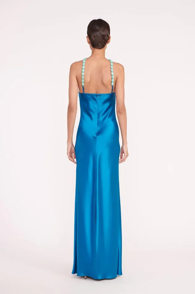 Women Dresses STAUD STAUD CADENCE DRESS ISLAND BLUE Women Dresses STAUD STAUD CADENCE DRESS ISLAND BLUE