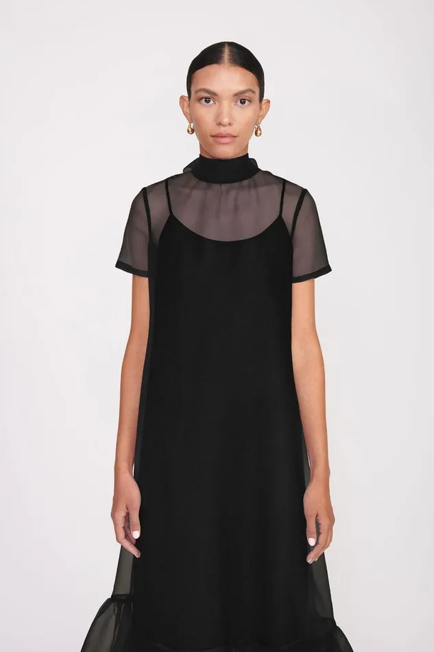 Women Dresses STAUD STAUD CALLUNA DRESS BLACK Women Dresses STAUD STAUD CALLUNA DRESS BLACK