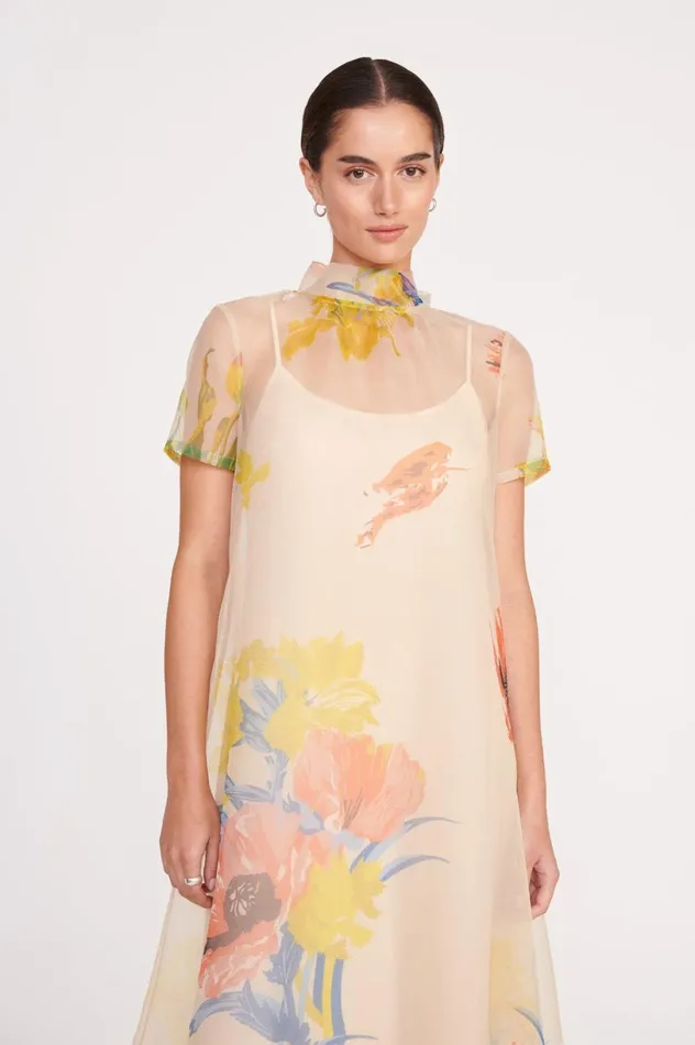 Women Dresses STAUD STAUD CALLUNA DRESS FIRST BLOOM DAY Women Dresses STAUD STAUD CALLUNA DRESS FIRST BLOOM DAY