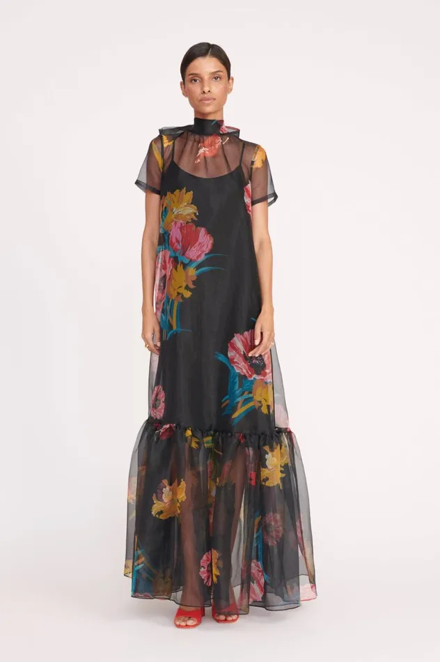 Women Dresses STAUD STAUD CALLUNA DRESS FIRST BLOOM NIGHT