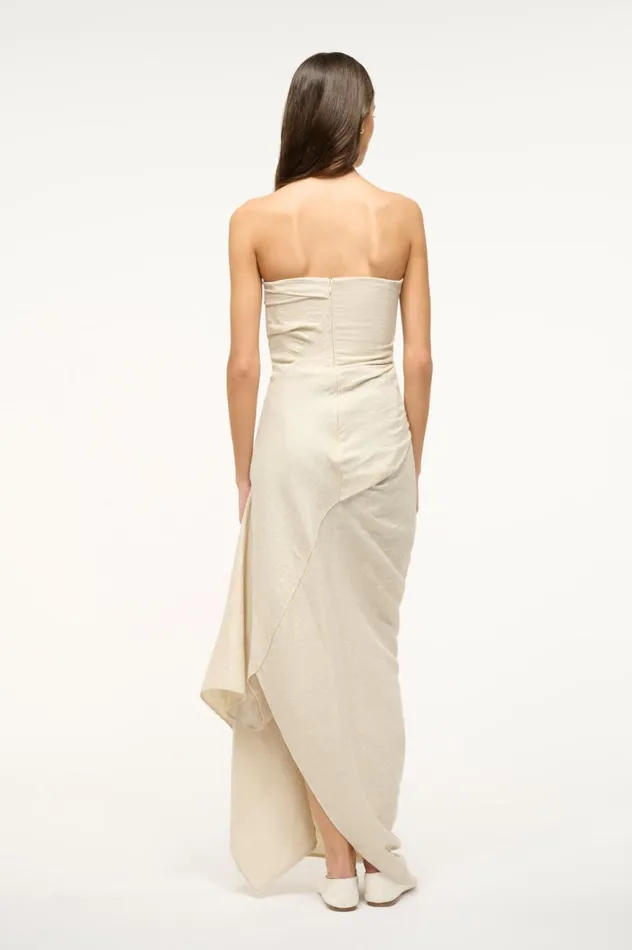 Women Dresses STAUD STAUD CARAVAGGIO DRESS NATURAL Women Dresses STAUD STAUD CARAVAGGIO DRESS NATURAL