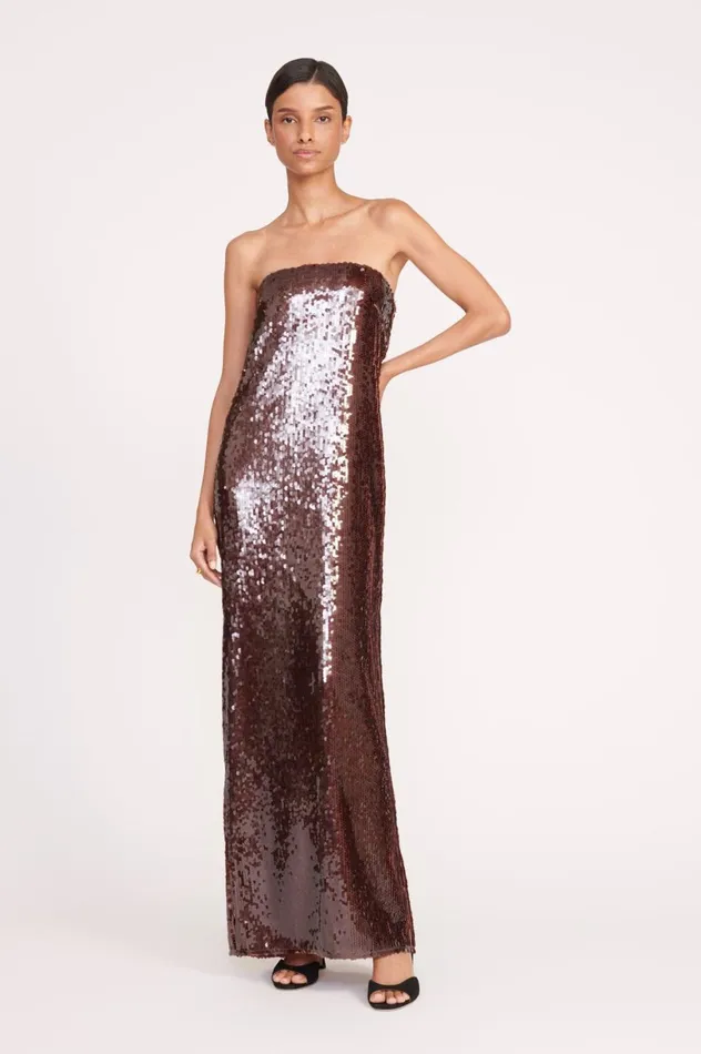 Women Dresses STAUD STAUD CASEY DRESS BRONZE