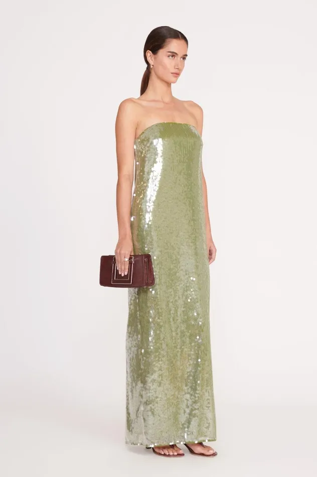 Women Dresses STAUD STAUD CASEY DRESS GARDEN MOSS Women Dresses STAUD STAUD CASEY DRESS GARDEN MOSS