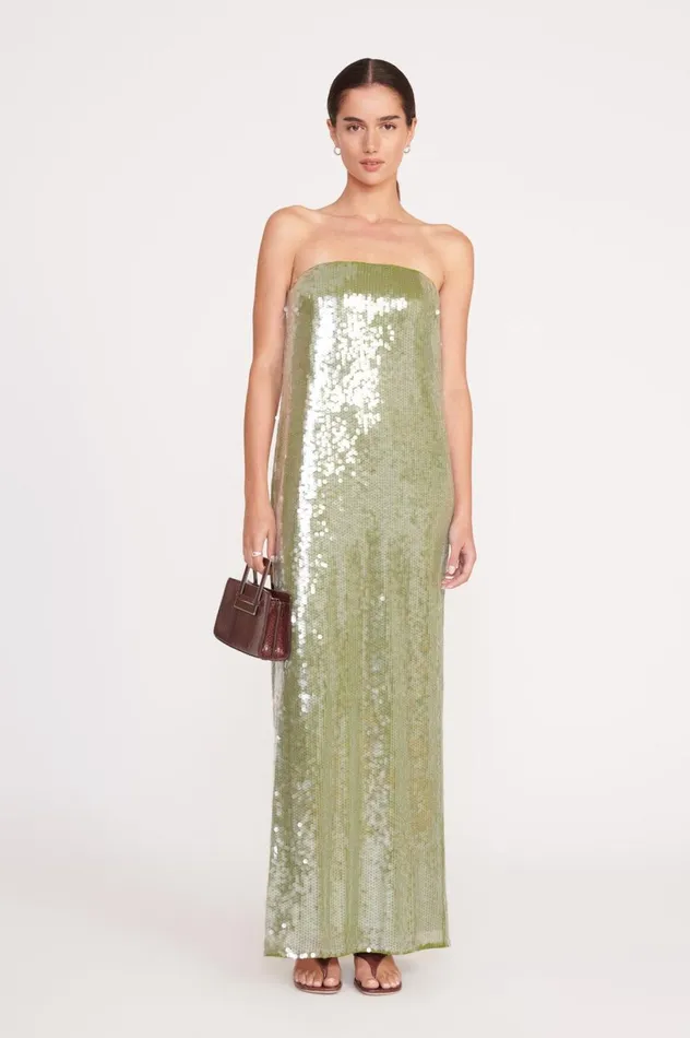 Women Dresses STAUD STAUD CASEY DRESS GARDEN MOSS Women Dresses STAUD STAUD CASEY DRESS GARDEN MOSS