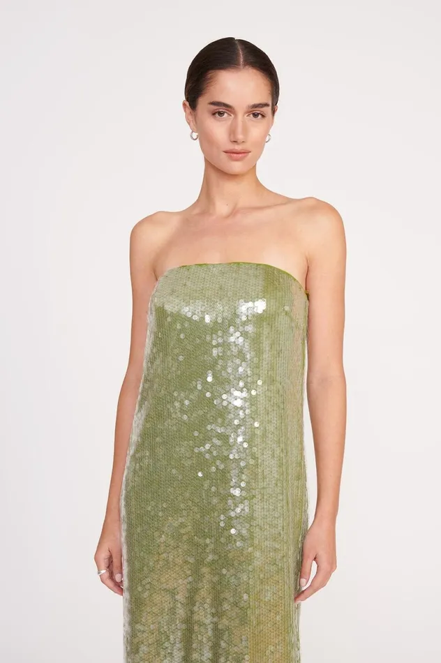 Women Dresses STAUD STAUD CASEY DRESS GARDEN MOSS Women Dresses STAUD STAUD CASEY DRESS GARDEN MOSS